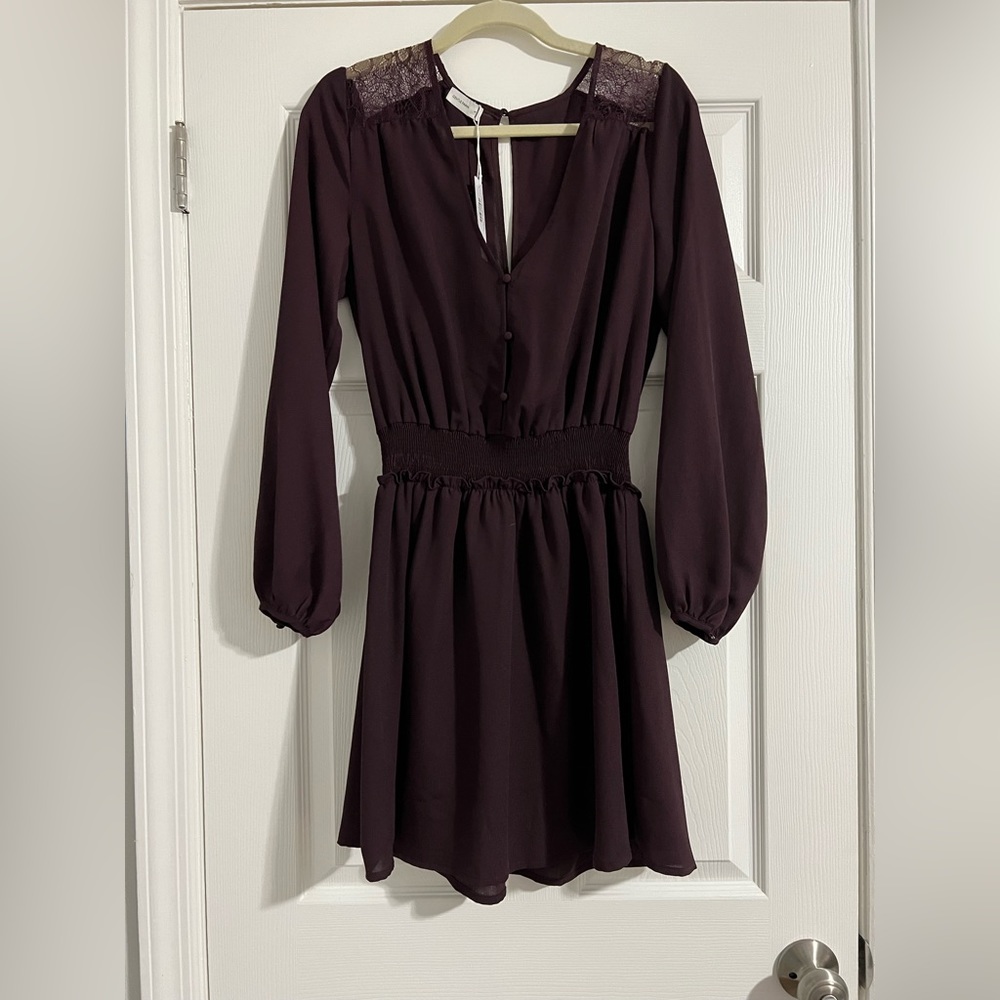 Gentlefawn. Maroon, mini dress. Never worn, with tags. Size L.